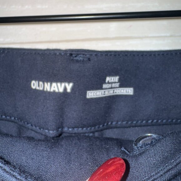 Old Navy NWT Women's Size 4 Blue High Rise Ankle Length Pixie Pants - Picture 5 of 7